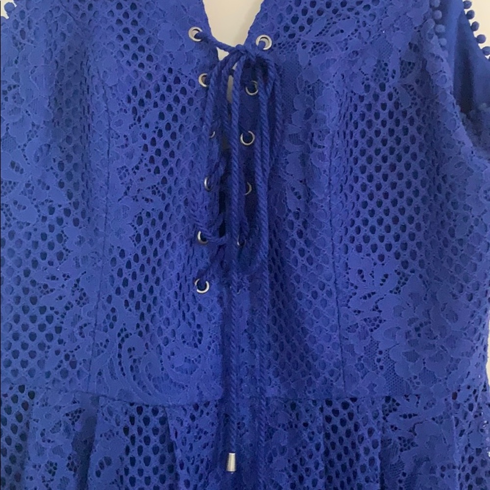 Lovers + friends Royal blue lace dress